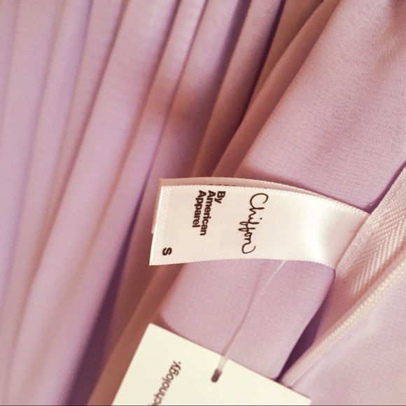 NWT American Apparel Lavender Lace Dress Chiffon S - Picture 4 of 6